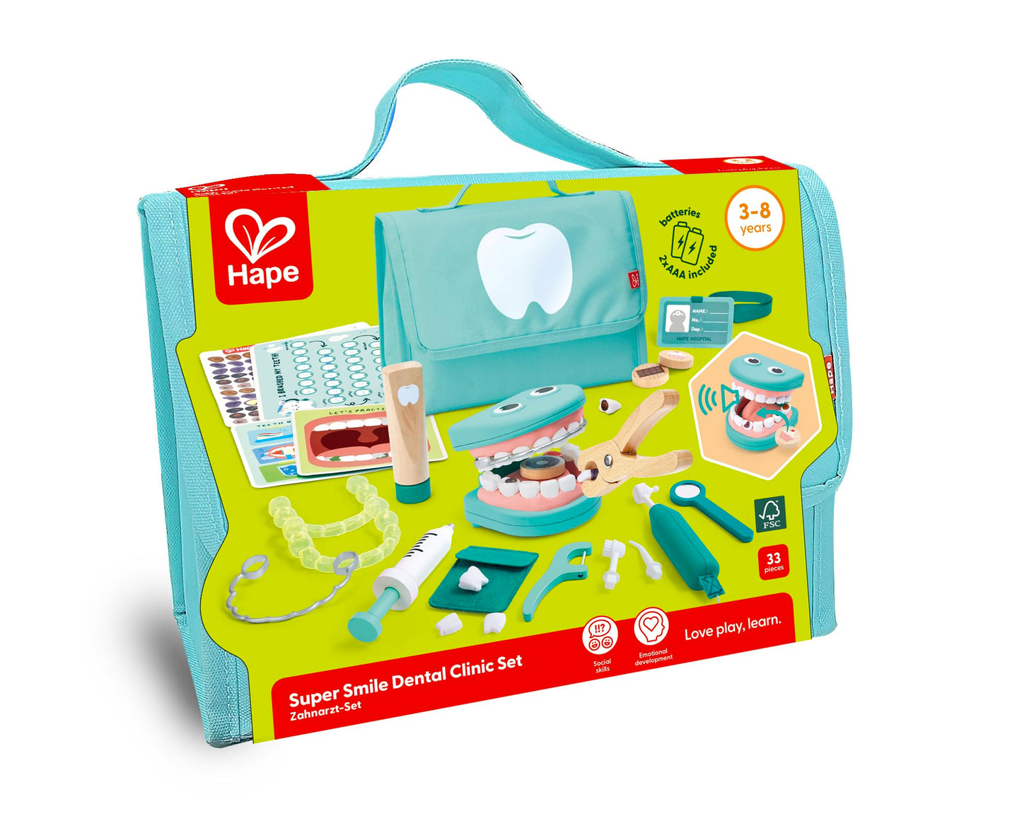 Hape Set Dentist cu accesorii interactive, 3+ ani