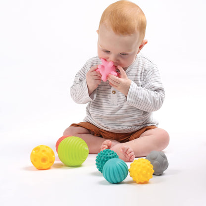 LUDI Set 8 mingi senzoriale, 6+ luni