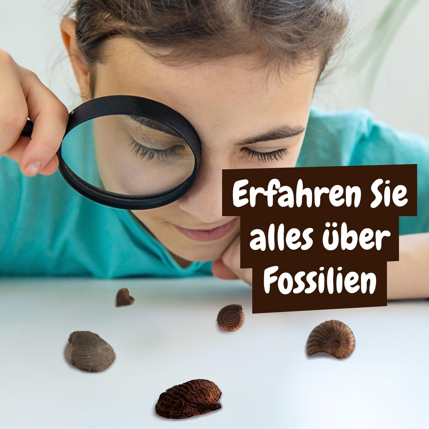 Science4you Fossilien Set de fosile pentru copii Palentologie cu 5 fosile incredibile de la 6 ani