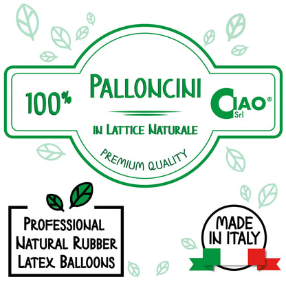Ciao Pack 100 baloane din latex natural metalizat calitate premium 13 cm (auriu roz metalizat)