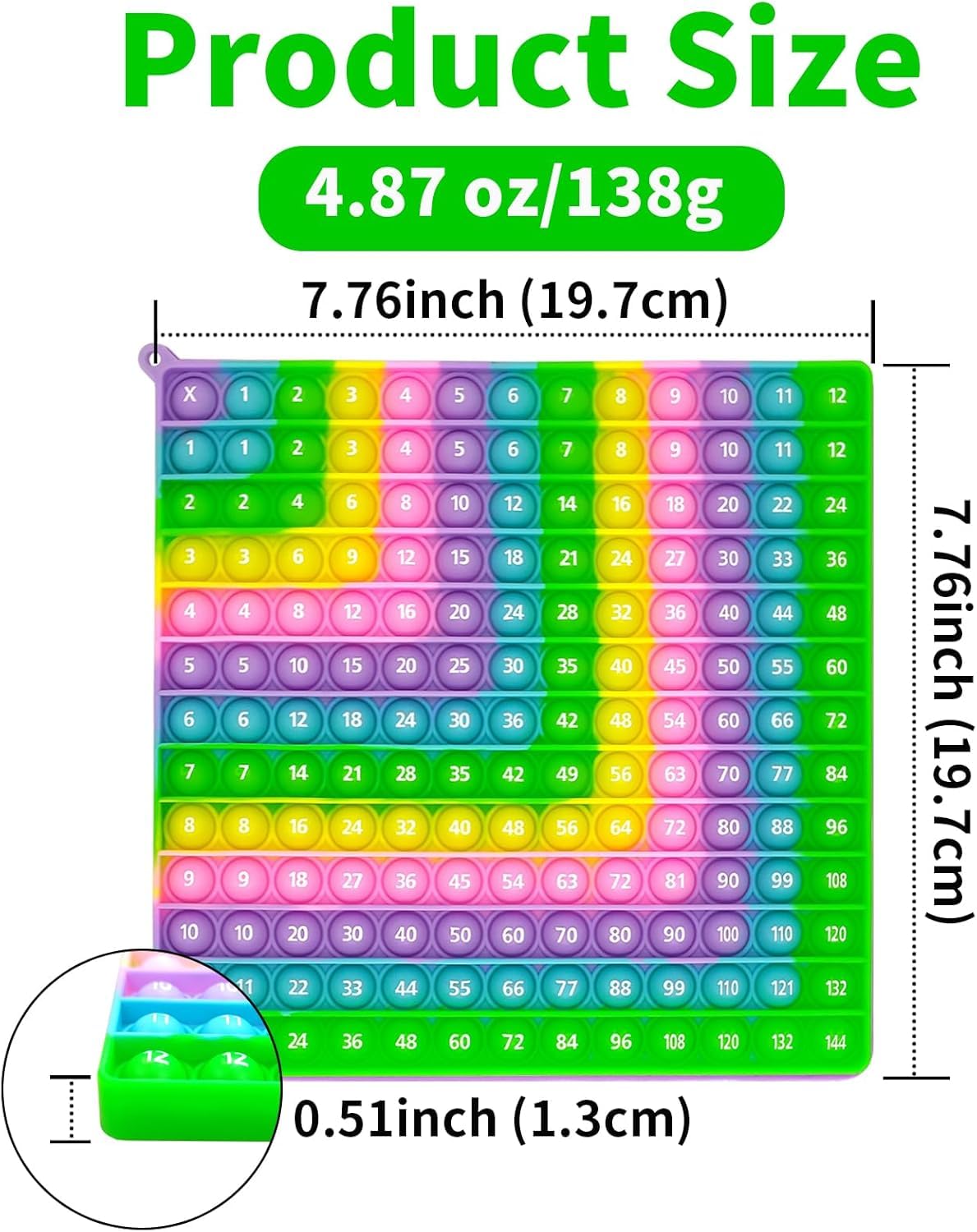 YIZHIXIANGQ Pop It Tabla Multiplicare Antistres
