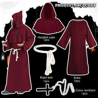 Sunshine smile X Costum Robă Preot Medievală Renaștere cu Cruce pentru Bărbați