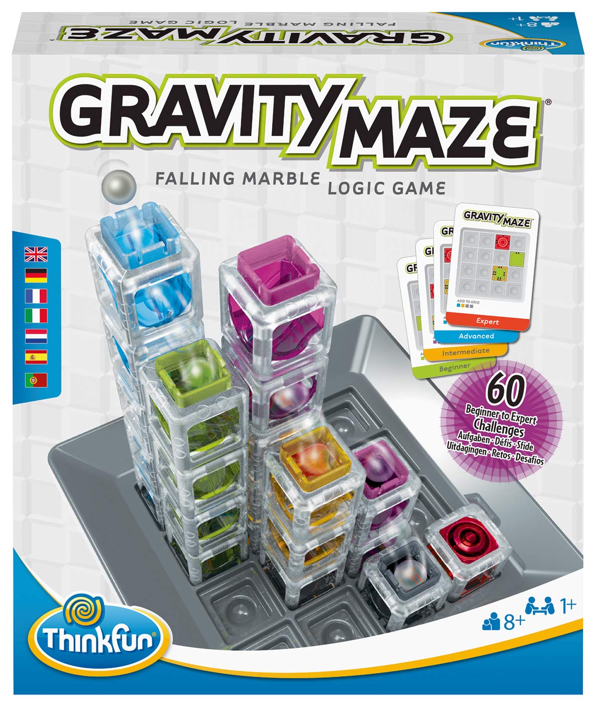ThinkFun 76433 Joc de logică Gravity Maze Labirint cu bile captivant pentru copii de la 8 ani