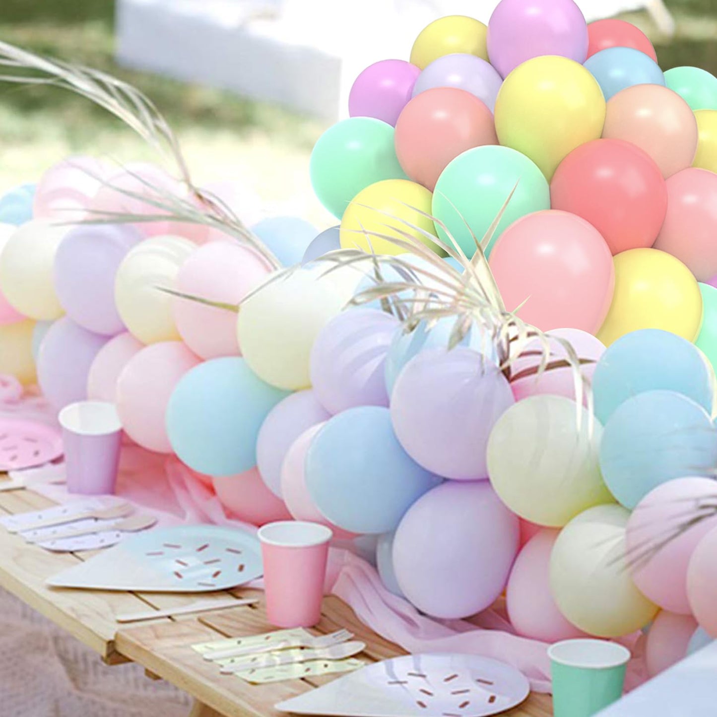 QIFU Set 52 Baloane Pastel Macaron pentru Petrecere
