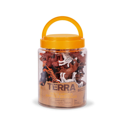 Terra by Battat Set 60 figurine animale sălbatice, 3+ ani