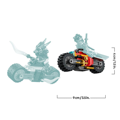 LEGO NINJAGO Kais Motorradrennen Set de joacă cu 2 motociclete ninja și 2 minifigurine 6+ ani