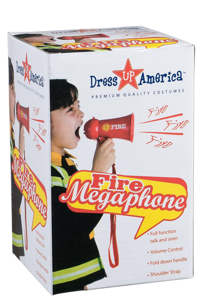 Megafon de Oficial cu Sunet de Sirenă pentru Copii - Jucărie de Rol cu Bullhorn și Microfon - Dress UP America
