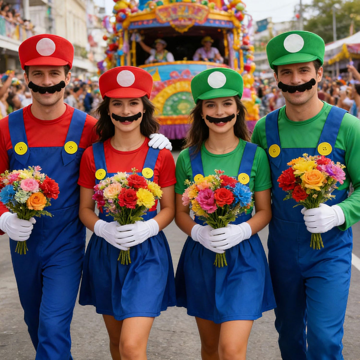 Shengruili Costum Luigi Mario Bros, pentru femei