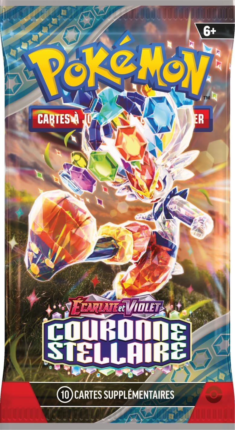 Pokémon - Booster - Ecarlate și Violet - Coroana Stelară (EV07) - Model aleator - Jocuri de Cărți - Versiune în limba română
