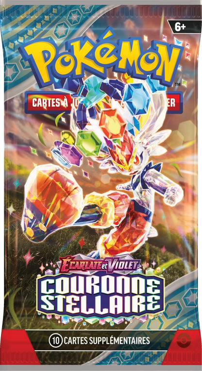 Pokémon - Booster - Ecarlate și Violet - Coroana Stelară (EV07) - Model aleator - Jocuri de Cărți - Versiune în limba română