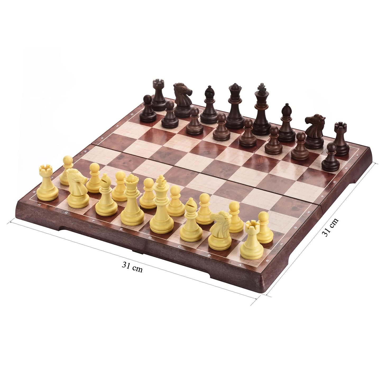 OkidSTEM Joc Sah si Dame Magnetic 2in1, 31x31 cm