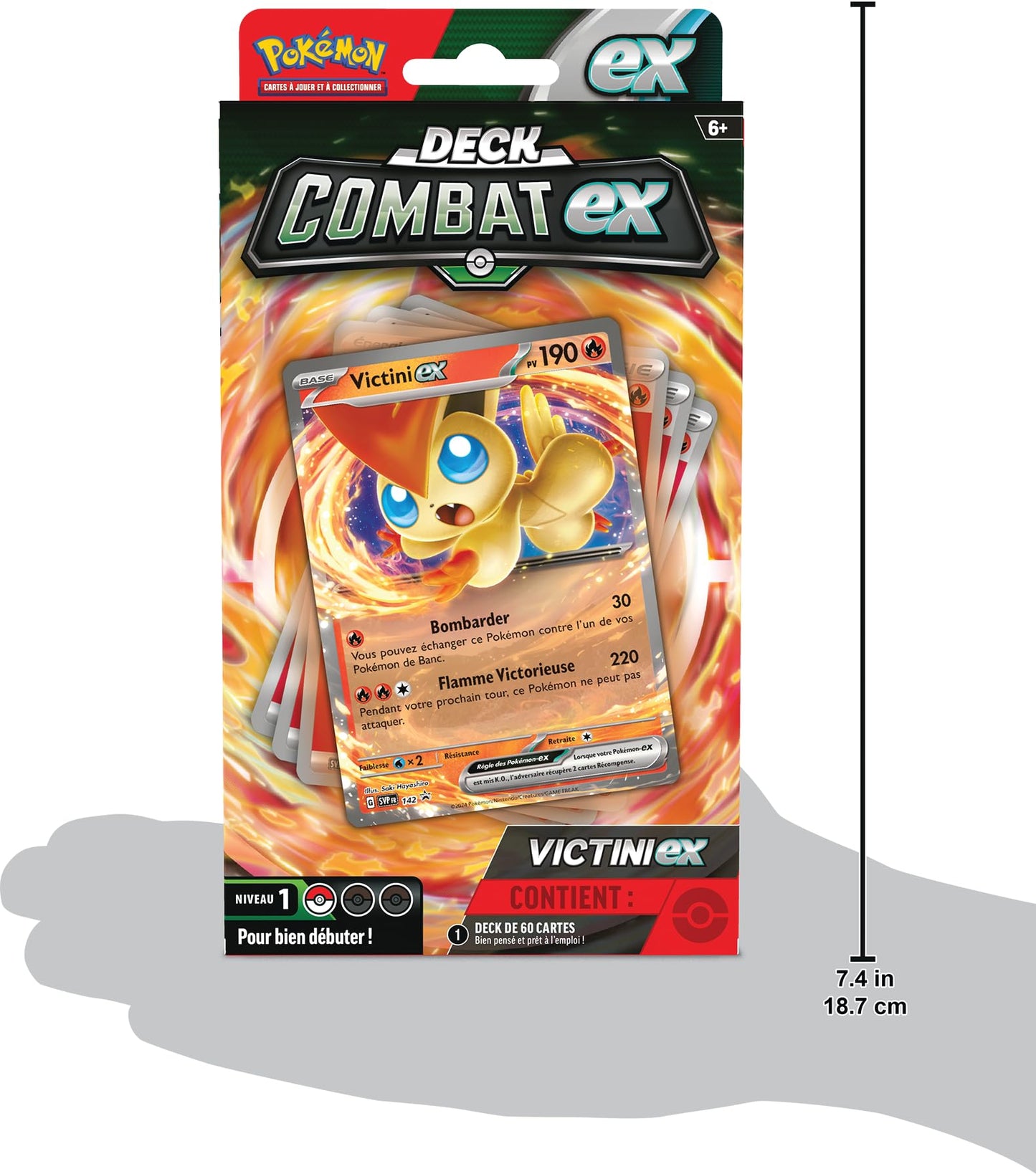 Pokémon Combat Victini-ex Set de cărți cu 60 de cărți gata de joc