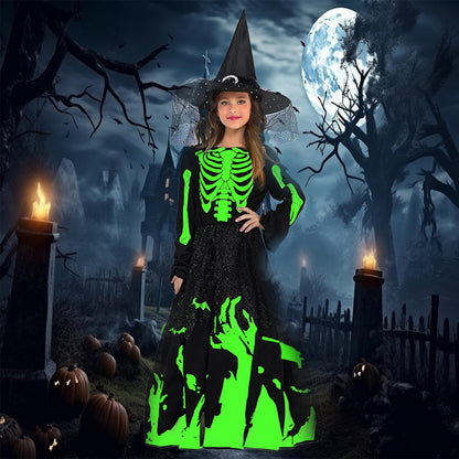 YeahBoom Costum Schelet Halloween pentru Fete