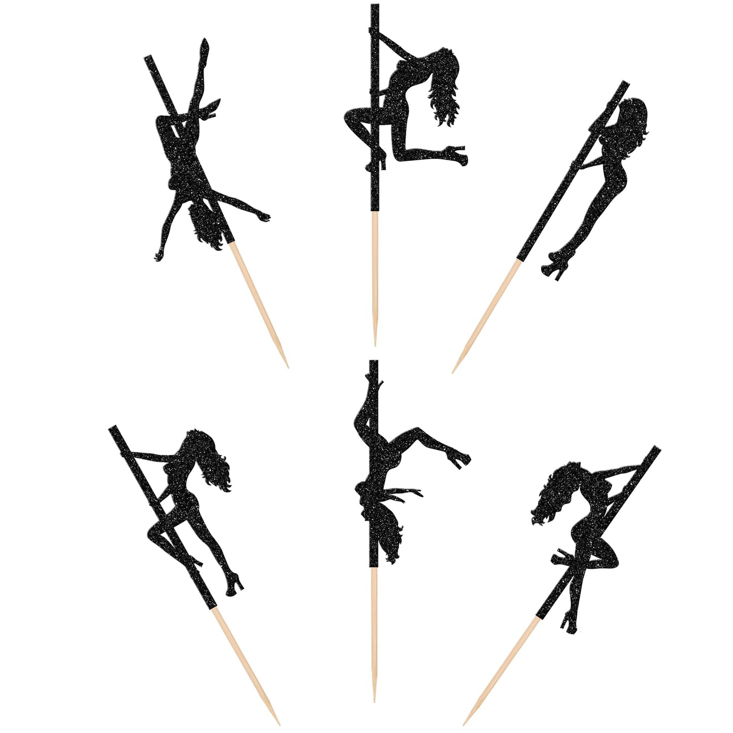 SYKYCTYC 30 Topper Cupcake Pole Dance cu Sclipici