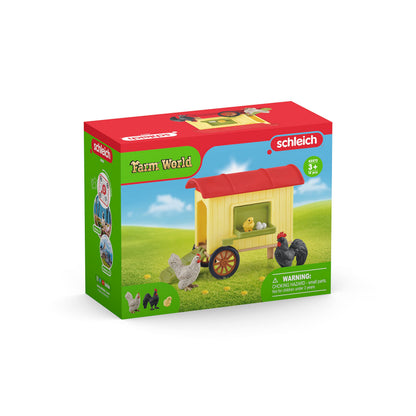 Schleich 42572 Farm World Fermă mobilă cu păsări, 3+ ani
