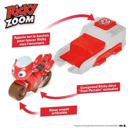 Ricky Zoom Launch & Go Motocicletă cu Figurină