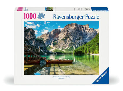 Puzzle Ravensburger 12000363 - Pragser Wildsee, Dolomiți - 1000 piese, peisaj natural
