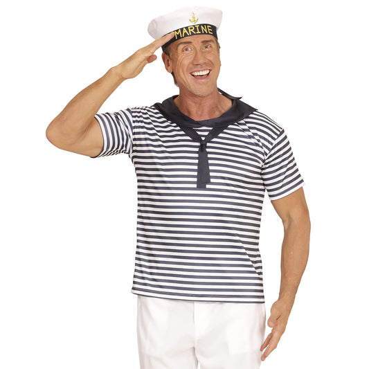 WIDMANN MILANO Costume de Petrecere - Set de Îmbrăcăminte Marină, Cămașă și Pălărie, Matrozi, Căpitani, Carnaval, Petrecere Tematică