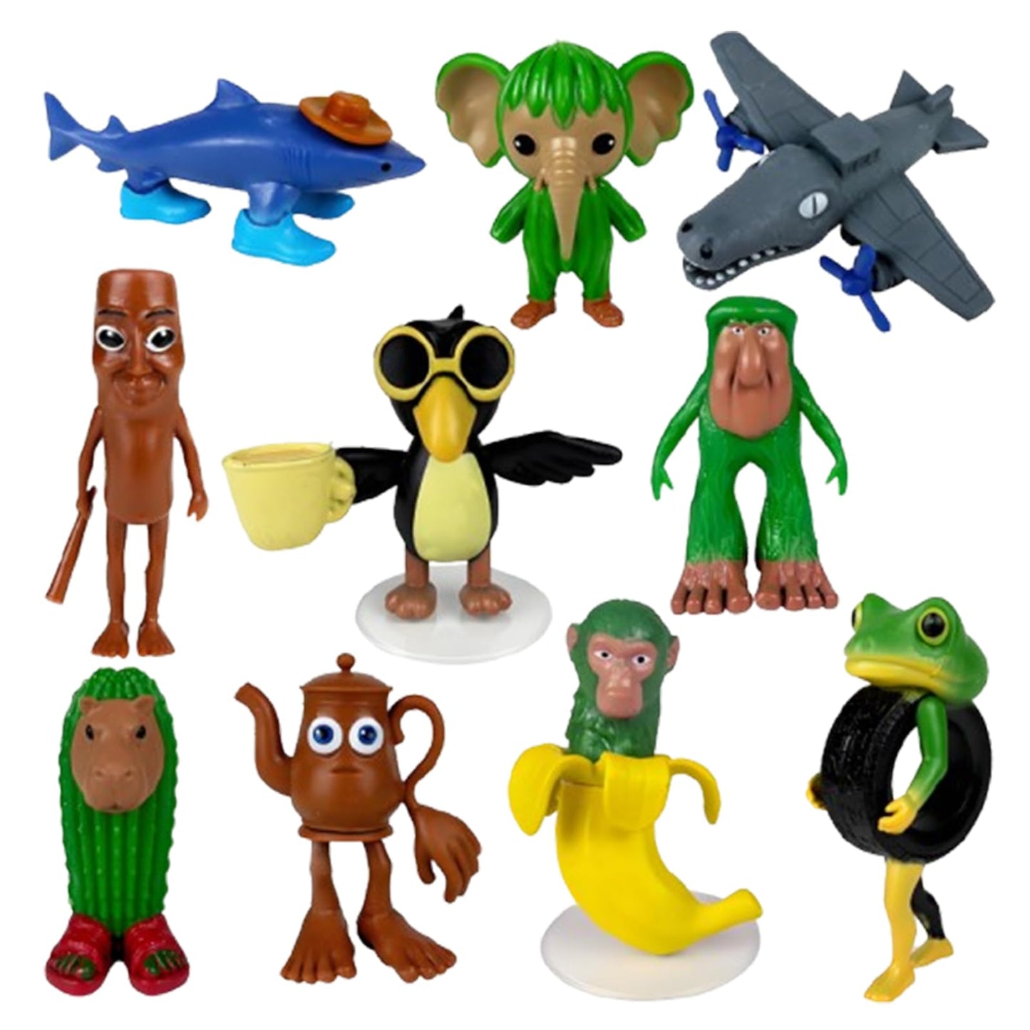 BCYSNR Figurine Italian Brainrot, set 10 figurine