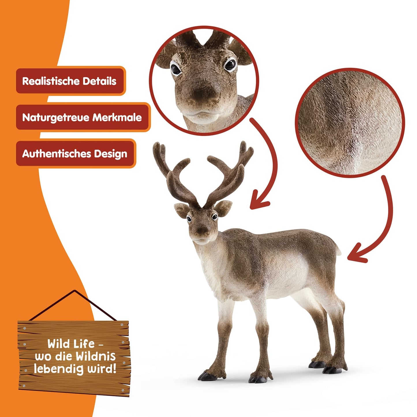 Schleich WILD Life Set de figurine animale Rentier detaliat 3+ ani