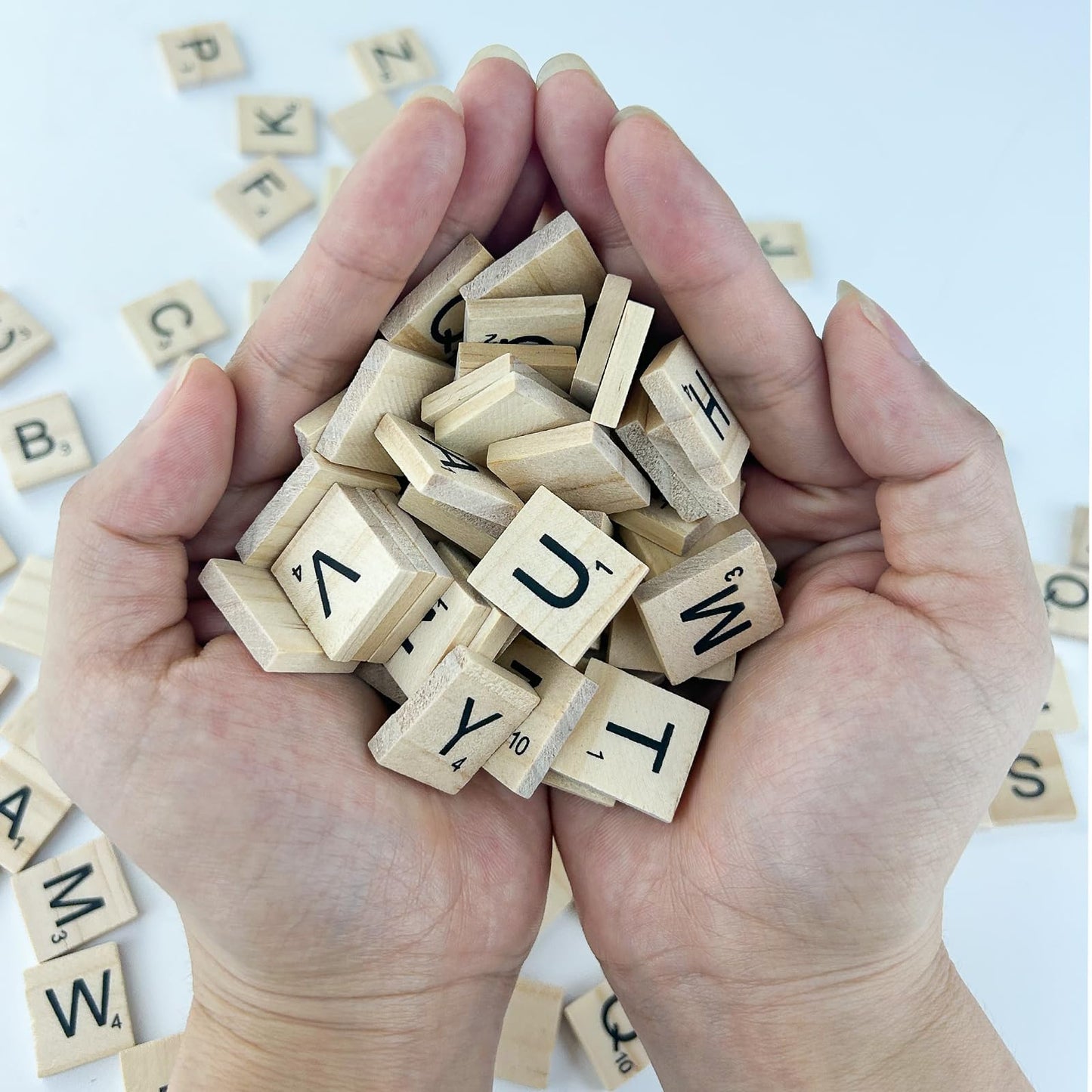 Nutabevr 130 bucăți A până Z litere din lemn, joc cu literele alfabetului, puzzle meșteșug cu valori numerice, pentru joacă, pentru DIY, educația copiilor, jucării pentru copii