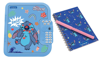 Jurnal electronic Lexibook Disney Stitch cu stilou și caiet, interactiv, protejat prin parolă, funcții distractive, efecte sonore, albastru, SD50D