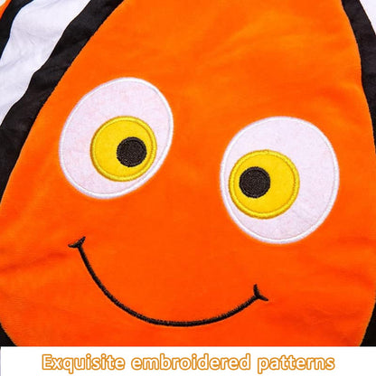 Abhpjuy Salopetă costum Halloween pește clovn portocaliu 101-115 cm copii