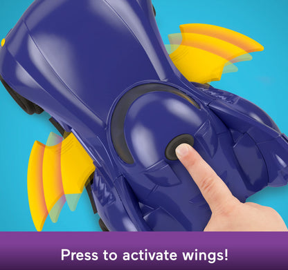 Masina Telecomandata Batmobile Fisher-Price DC Batwheels, Transformabila cu Lumini si Sunete, Pentru Copii de la 3 Ani