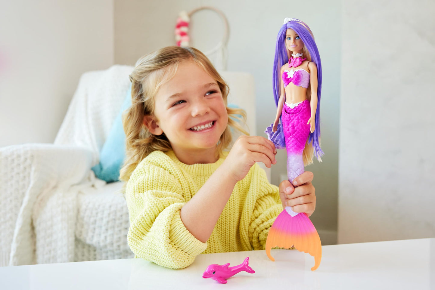 Barbie Sirenă Malibu cu schimbare culoare la apă
