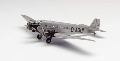 Avion jucarie Herpa 609395 19040 – Junkers Ju-52/3 m, Lufthansa D-Aqui, Model militar, avion de zbor, model de avion, miniatură, obiect de colecție, plastic - Scara 1:160