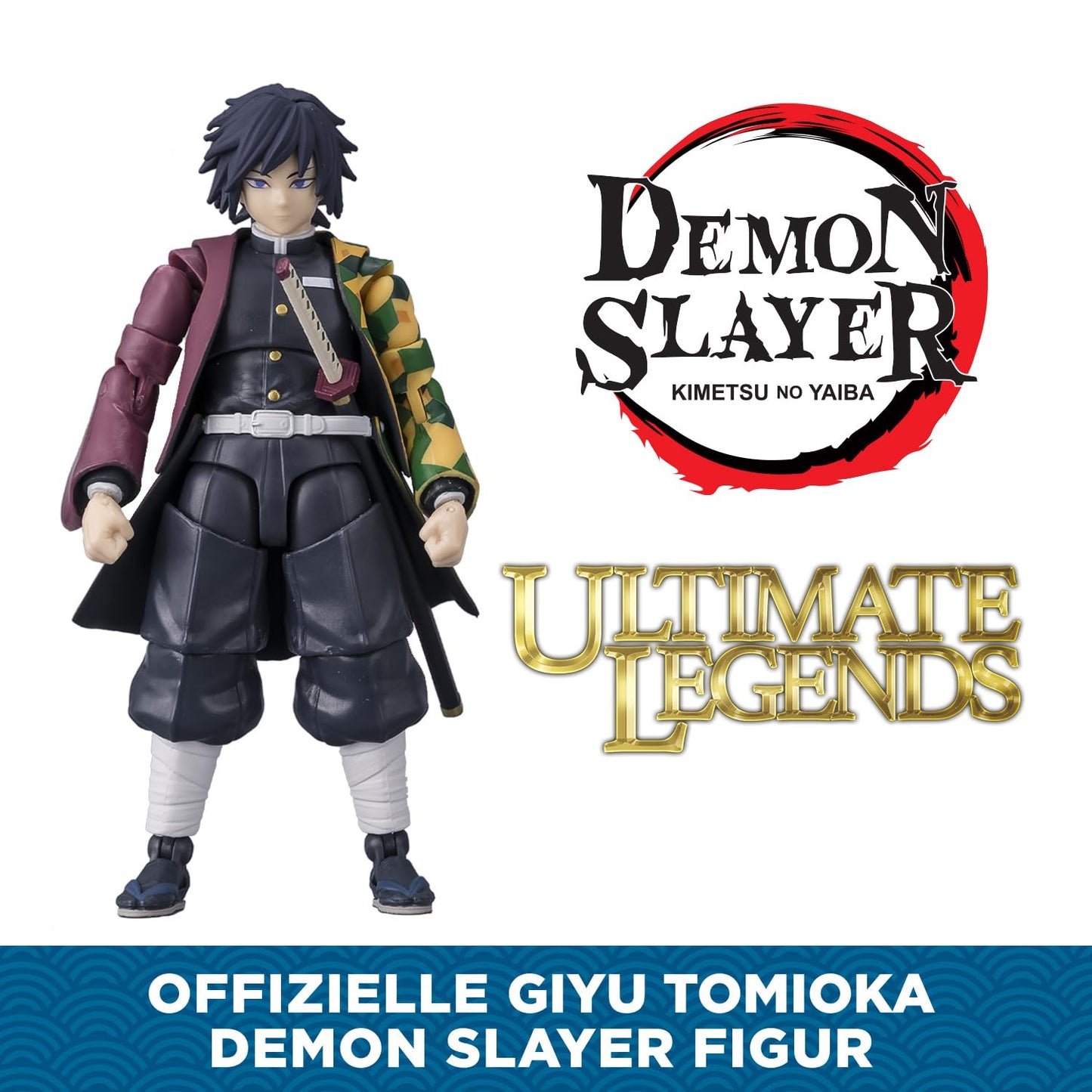 BANDAI Demon Slayer Giyu Tomioka Figurină 12 cm, 4+ ani