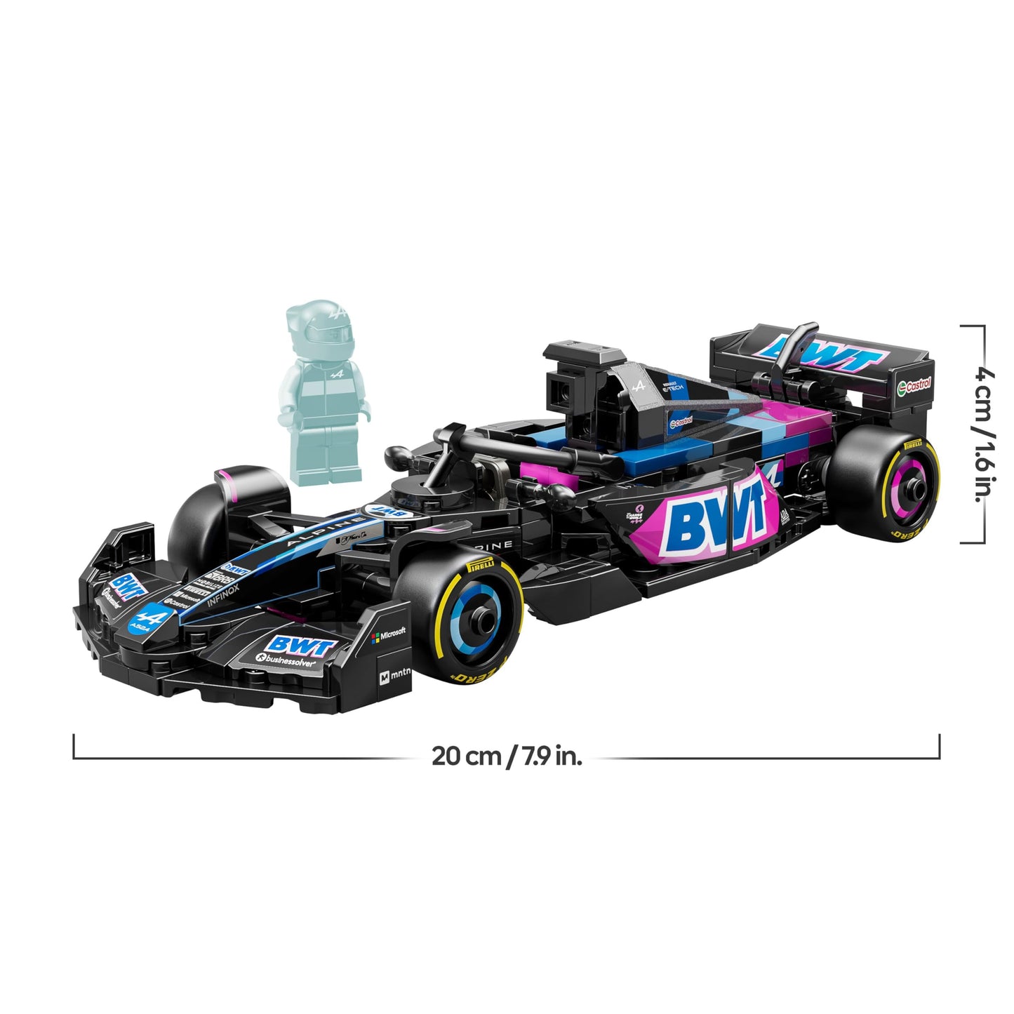 LEGO Speed Champions A524 Set de construcție Mașină de curse Alpine F1 cu 258 piese de la 10 ani