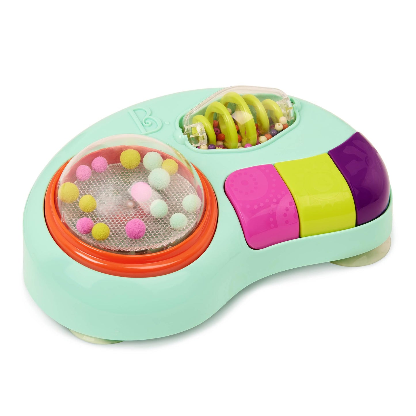 B. toys – Jucărie pentru bebeluși pentru scaunul de masă – Jucărie cu ventuză cu muzică, lumini, sunete – Jucărie senzorială – Jucărie motrică Activitate pentru bebeluși – de la 6 luni – Whirly Pop
