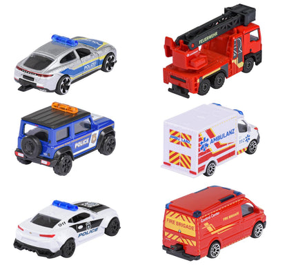 Majorette Auto Rescue Premium Set de jucărie cu 1 mașinuță metalică de intervenție cu rulare liberă și piese mobile, 3+ ani