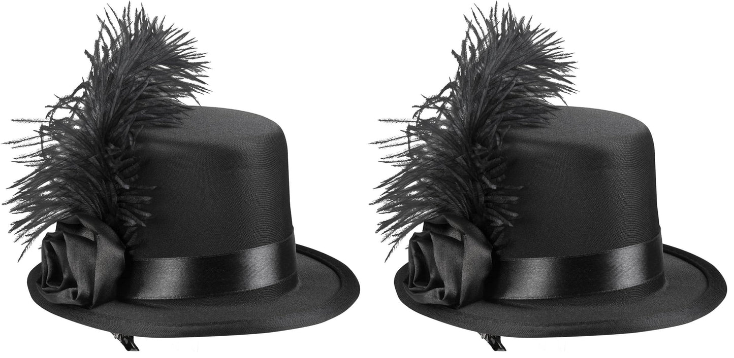 Boland 76328 Accesoriu de păr Juliette Mini Pălărie cu clemă pentru păr Costum Charleston Carnaval Petrecere tematică