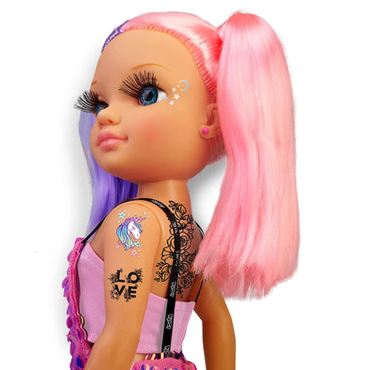 Nancy Tattoo Papusa cu tatuaje temporare, 365 stickere