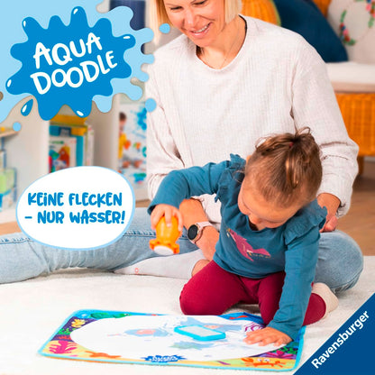 Ravensburger 4568 Aquadoodle Magic Ocean - Stamping și explorare fără pete cu apă - Set de ștampile cu covor magic pentru bebeluși de la 12 luni, jucărie pentru copii de la 1 an