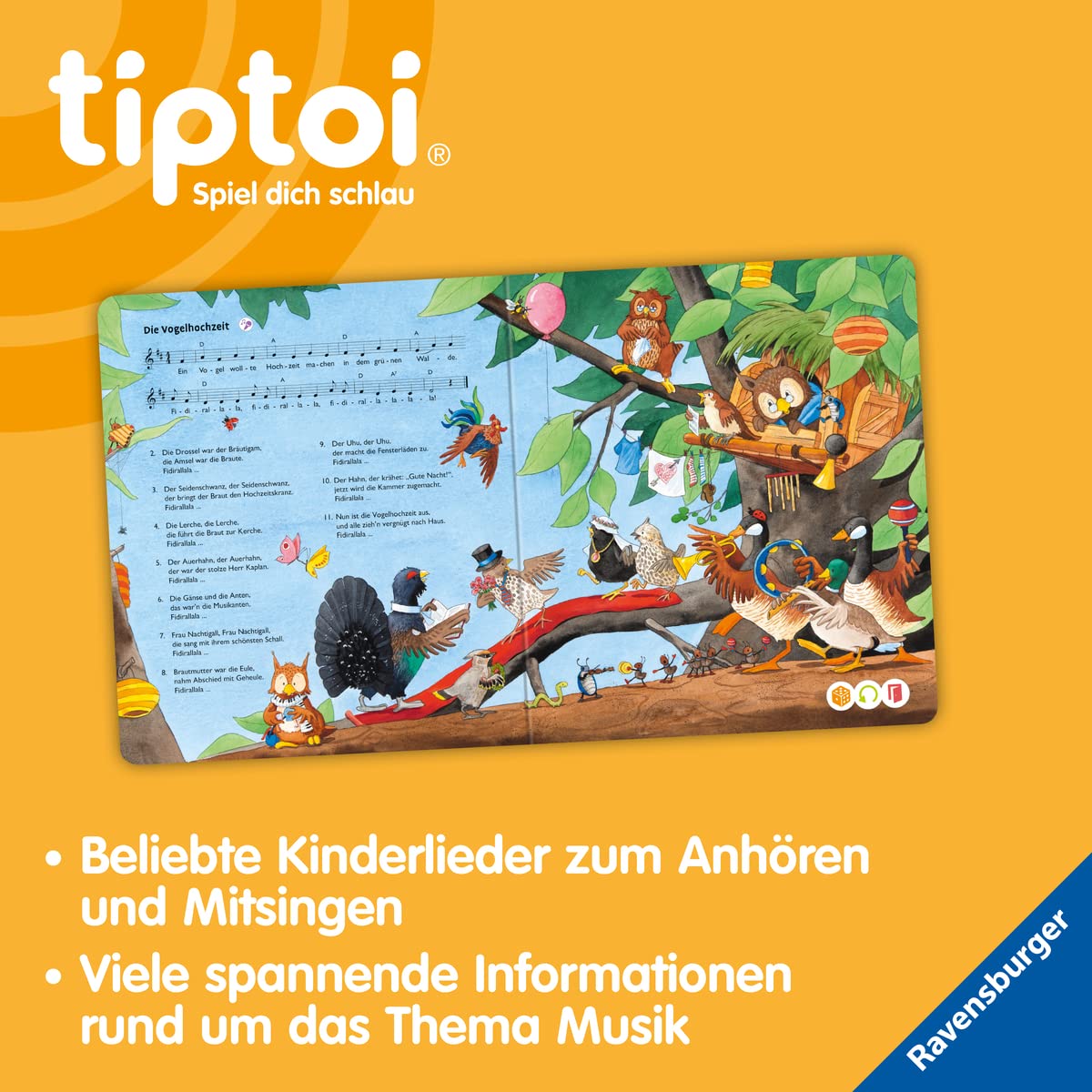 Ravensburger tiptoi Starter-Set Plus 00159: Stilou și cartea „Cele mai frumoase cântece pentru copii” - Plus stație de încărcare [Exclusiv pe Amazon]