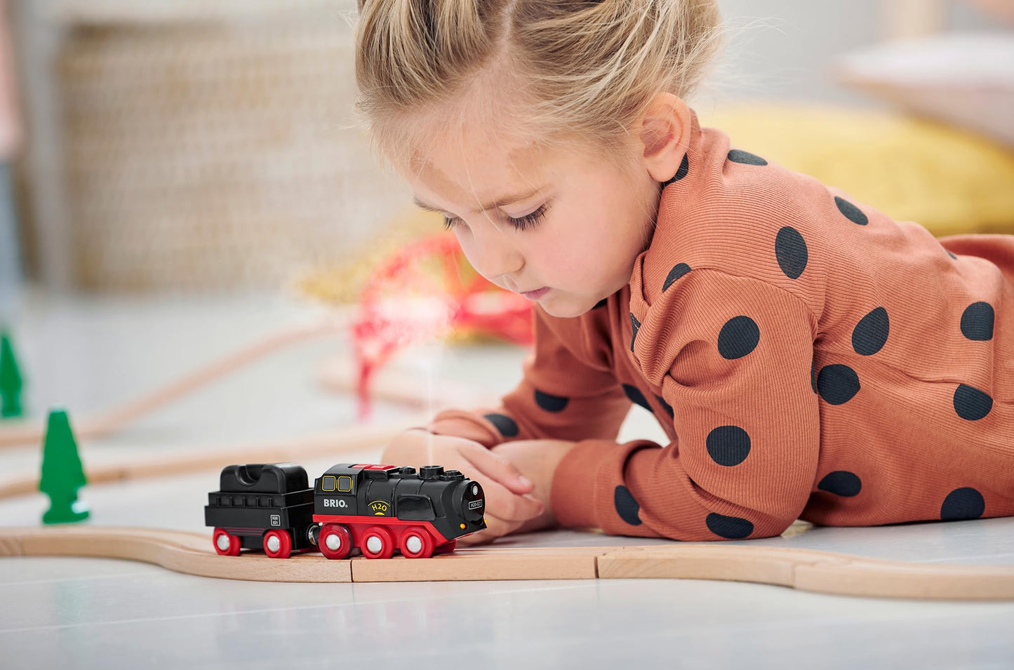 BRIO Tren cu Aburi cu baterii