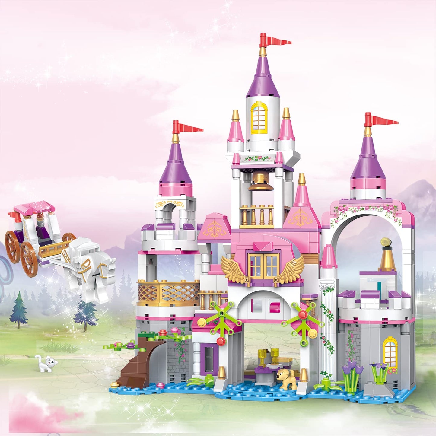COGO Set de constructie Castelul Fetei, 516 piese, 6+ ani