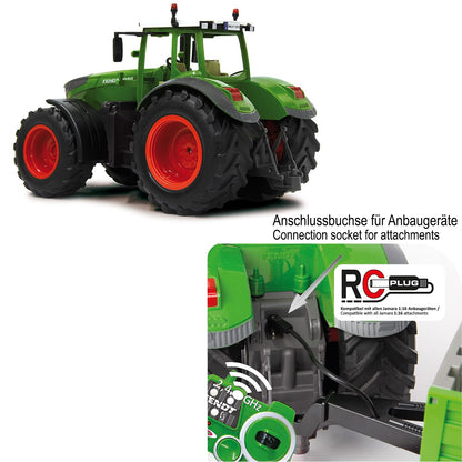 JAMARA 405035 Fendt 1050 Vario Tractor RC cu sunet motor, avertizare mers înapoi, claxon, funcție oprire, tracțiune pe 2 roți, anvelope din cauciuc, LED-uri frontale luminoase, semnalizatoare, funcție demo 3+ ani