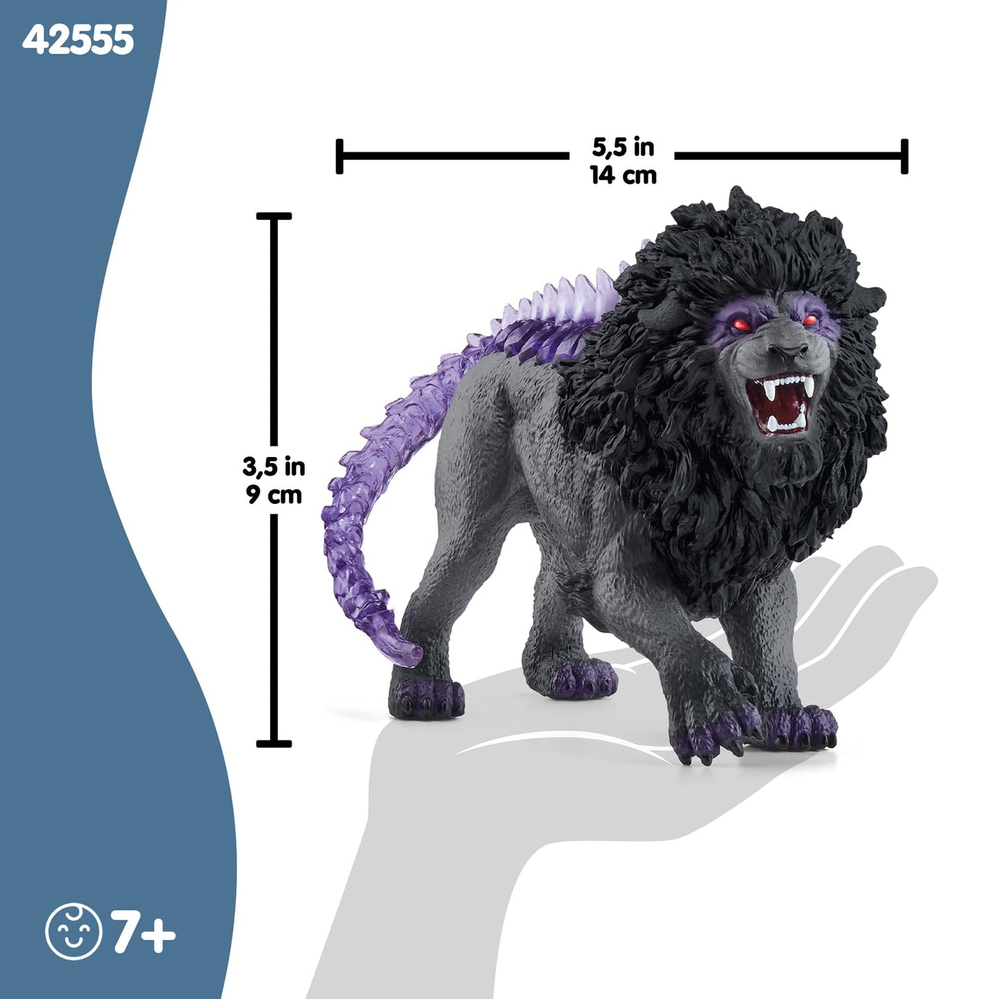 SCHLEICH ELDRADOR Creatures | Leul Umbrelor 42555 | Monstru ELDRADOR cu coadă transparentă | cadou minunat pentru fete și băieți | jucărie de la 7 ani | 14 x 5 x 9 cm