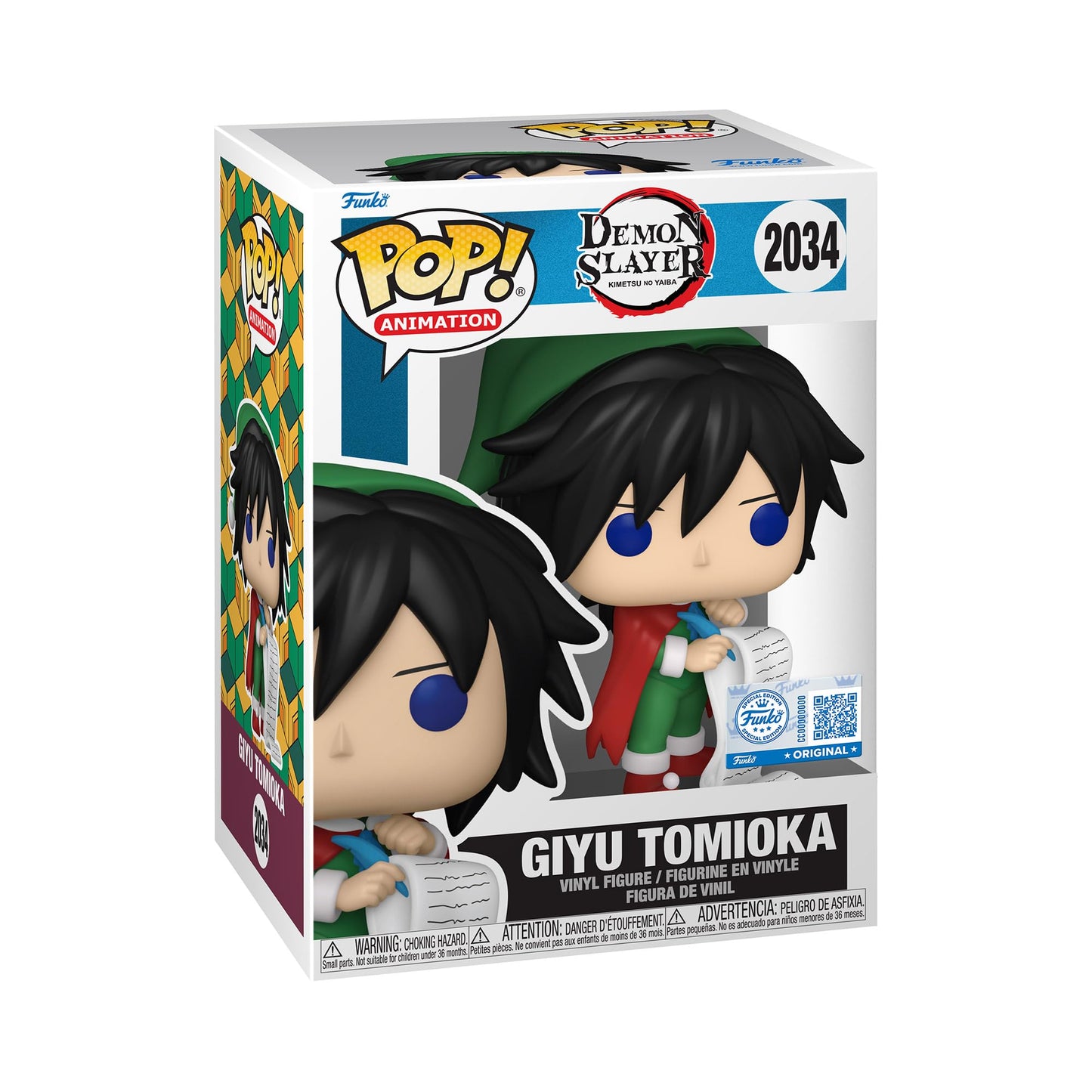 Funko Pop! Animation Demon Slayer Giyu Figurină de colecție din vinil 9,5 cm pentru fani anime