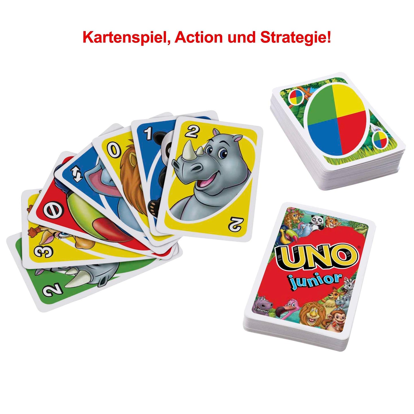 Mattel Games Uno Junior Joc de Cărți, 3+ ani