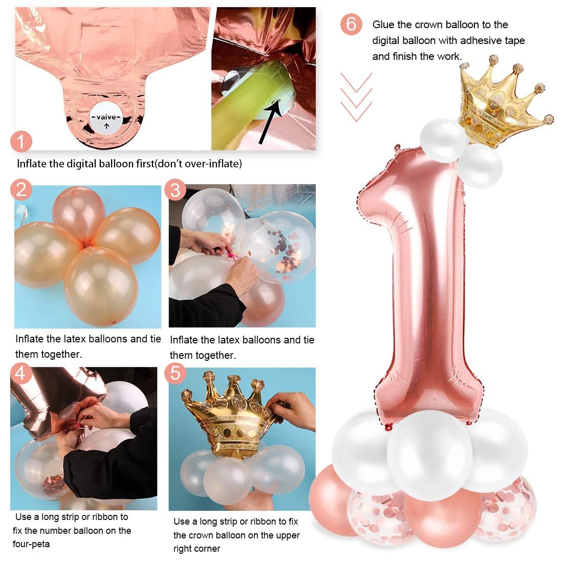 Sprinlot Balon folie cifra 8, roz auriu