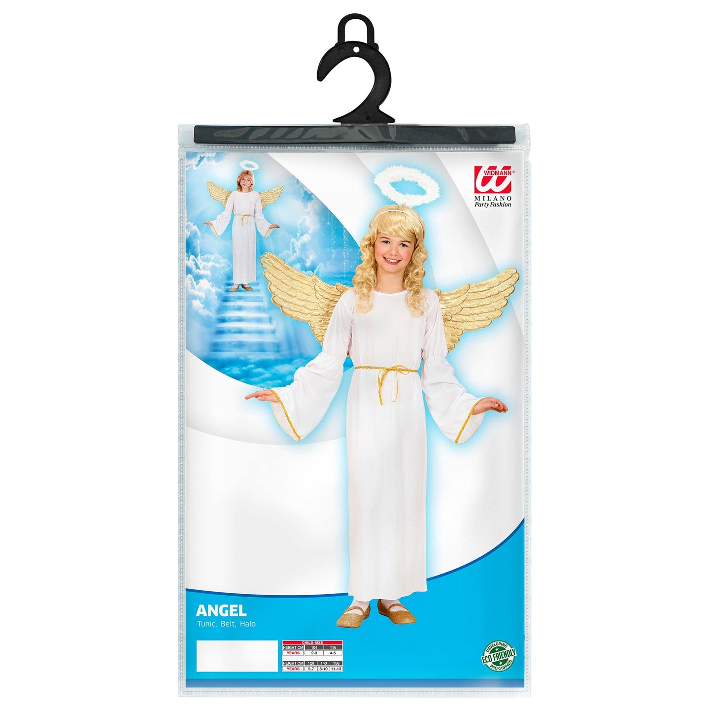 Costum de Înger pentru Copii WIDMANN MILANO - Rochie de Crăciun, Krippenspiel, Costum de Sărbătoare, Carnaval