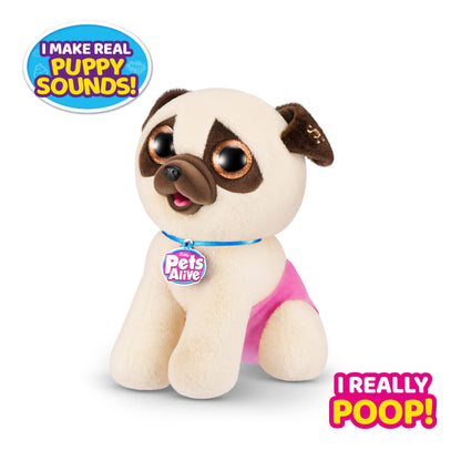 Pets Alive Pooping Puppies Cățeluș interactiv Pug