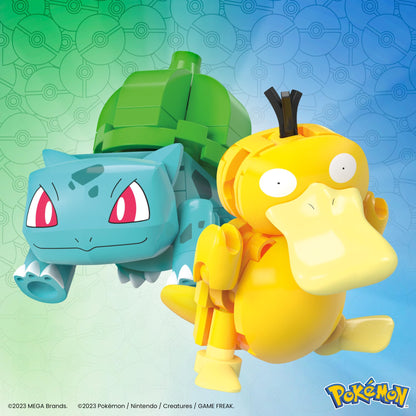Set de Acțiune MEGA Pokémon - 2 Figurine Pokéball, Bisasam și Enton, 63 Piese, pentru Copii, HXP14