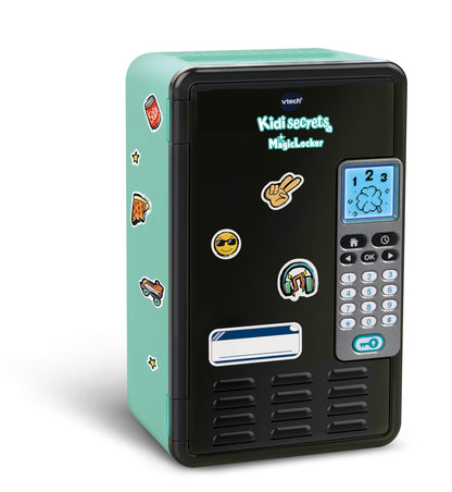 VTech KidiSecrets Magic Locker - Seifă interactivă cu cod secret, 3 jocuri educaționale incluse, autocolante pentru personalizare, limbă italiană, baterii incluse, 6-12 ani.