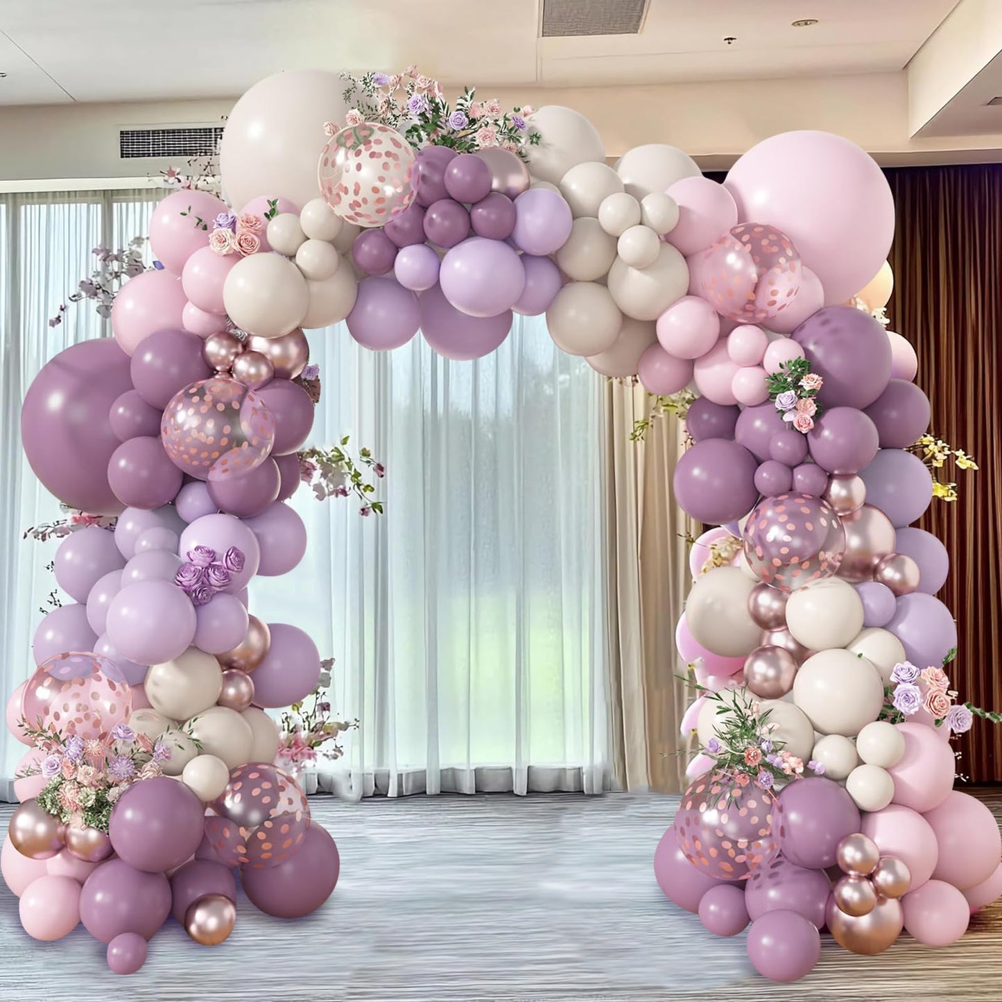 Balloon Garland Girlandă Baloane Roz Lila, 116 buc.
